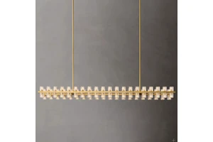 Designer Art Commercial Horizontally Suspended Light Sculpture Modern Hotel European Minimalist Chandeliers