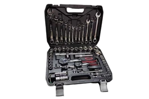 Industrial 61-H Cr-V OEM Chrome Vanadium Steel Multifunctional Portable Garage Hardware Plastic Case Vehicle Maintenance DIY Set