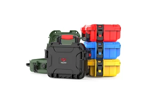 Customization Outdoors Hard Toolbox Small Equipment Protective Box Cutting Foam Plastic Safety Gun case with Handle Suitcase