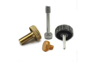 Knurled Thumb Screw Metric Titanium Brass Aluminum Chrome Plated Black Knob Screws M6 M3 Flat Head Stainless Steel Industrial