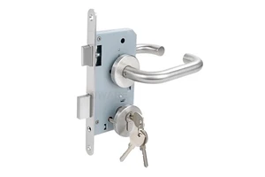 Hot Sale Durable Stainless Steel Fire Rated Mortise Sash Door Lock With 70mm Backset And 3 Key For Fire Doors