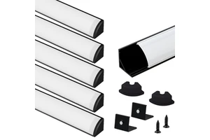 Aluminum Alloy 6000 Series Triangle Light Slot Grooving 45-Degree Slant Light-Emitting V-Shaped Top Corner Line Powder Coated
