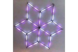 RGB Changing Hexagon LED Work Light Garage Ceiling Panel Lamp Waterproof IP67 Office Road Car Wash Auto Detailing Workshop