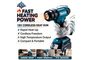 Makita DHG181 18V LXT Brushless Heat Gun 2-Stage 200L/min Airflow Cordless for Paint Removal Shrink Wrapping - Bare Tool