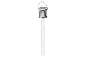 luz led solar para jardn, acero inoxidable, 6500k, tipo colgante; ideal para iluminar espacios exteriores y crear ambiente.