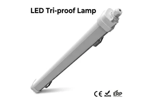 LED Tri-Proof Light for Factory Warehouse Parking IP65 120V 230V 3CCT 3 Power Options Linkable 0.6m 1.2m 1.5m No Flicker