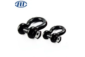 G209 Galvanized Alloy Steel Bow Shackles for Heavy Industry Bolt Type with Safety Bolt Pin