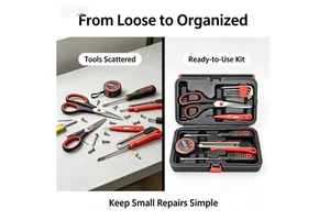Comprehensive Professional Electrical & Household Tool Set 12-108 with Stainless Steel Hard Case for Home Maintenance DIY Repair