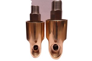 GOGOATC Two-way Right-hand Thread High Temperature Steam Rotary Joint Water Rotating Connector 3/4-1/4 Inch Brass Swivel Fitting