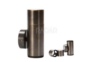 RAL-8107 Low Voltage Cast Brass Warm Light Straight Tube Recessed Spotlight Down Outdoor Landscape Wall Light