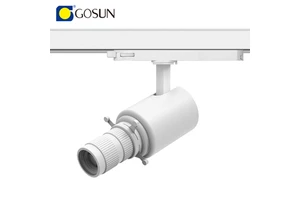15W 5-year Warranty Flicker Free Aluminium 24-32 Deg Zoomable Cri90 GOBO Contour Profile Cob Led Track Spotlight