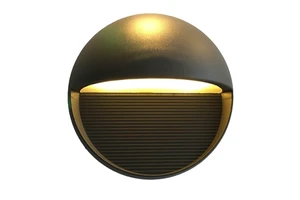 Outdoor IP65 Aluminum Shell Circular Black Wall Mounted Sconce LED Wall Lamp