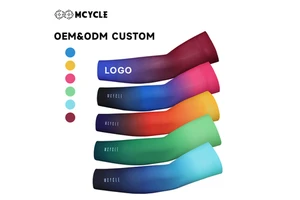 Mcycle Custom Logo Sets Arm Sleeves Heat-Transfer Printing Sport Compression Knit Elastic UV Protection Aero Cycling