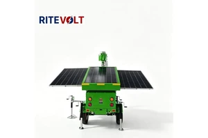 Customizable Mobile Solar-powered Lighting Trailer With Monocrystalline Silicon Panels 4*100 LED Lights For Farm & Garden Use