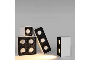 Adjustable Modern LED Square Surface Mounted Downlight Detachable Light Source High CRI 90 IP33 Rated for Living Room Corridor