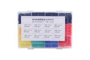 530 Pcs Heat Shrink Tube Set Assortment Electric Insulation Wrapping Sleeving Kit for Cable Wire Repair Accessory