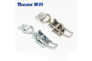 Custom Small Galvanized Stainless Steel Spring Toggle Latch Adjustable Draw Hasp Lock With Padlock Hole Box OEM/ODM