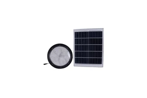 Outdoor Remote Control Hanging Solar Warehouse Lights Led UFO High Bay Lighting Smd Solar Pendant Shed Light