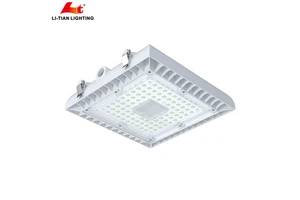 Outdoor Parking Garage LED Canopy Fixture 40W 60W 75W Square Canopy Light CE DLC Listed Low Bay Light