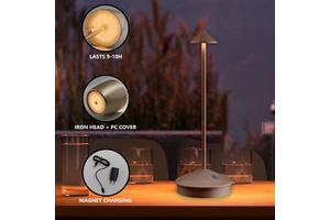 Factory Hot Sales Hot Style HID Aluminum Battery Operated IP65 Garden Desk Lamp Dimmable Table Lamp Zafferano
