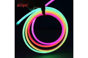 10x15mm Wilgex SMD2835 Silicone LED Strip Light IP65 Ra90 RGB 5-Year Warranty No Dark Spots Uniform Illumination Horizontal