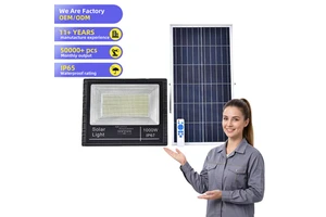 High-Brightness LED Solar Floodlight Lamp Curved Lens Waterproof for Outdoor Garden Use High-Power Household Light for Courtyard
