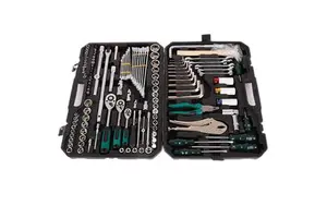 ML 142-Piece Tool Kit Socket Wrench Set Ratchet Hex Key Screwdriver Carbon Steel 3-Year Warranty