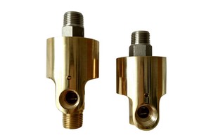 GOGOATC Two-way Left-hand Thread Double Head 100C Rotary Joint Water Rotating Connector 3 - 1 1/2 Inch Brass Swivel Fitting high quality