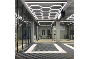Factory Direct LED Light Hive Design Hexagonal Grid for Car Care Workshop Working Light