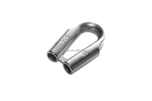 Rigging Hardware 304 Stainless Steel 6mm Highly Polished Silver Wire Rope Tube Thimble