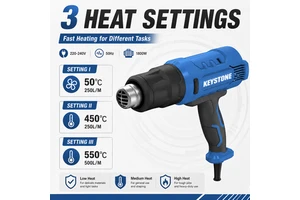 Temperature Adjustable 220-240V 50℃ 400℃ 550℃ 1800W(15A) Heat Gun