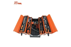 Portable Tool Box Three-layer Metal Multi-function Household Car Multi-layer Foldable Hardware Storage Box Electrician Tool Set