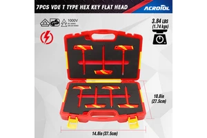 1000V VDE Insulated T Handle Hex Key Set 7PCS IEC 60900 Chrome Vanadium Allen Wrench Set for Electricians OEM