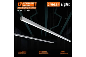 Engineering-Grade Commercial Aluminum LED 6000K Supermarket Office Gym LED Linear Light Wholesale