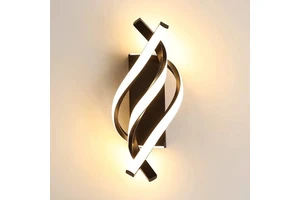 Curved Spiral LED Wall Lamp Bedroom Bedside Living Room Staircase Home Light