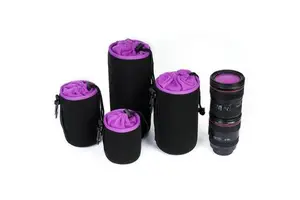 Special Purpose Thick Neoprene Pouch Set for DSLR Camera Lens Protective Bags & Cases