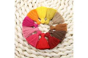 Factory Wholesale Small 3cm Pure Cotton Tassel 32 Colors Use For Decorative Keychain Fringe Bookmark Fast Delivery