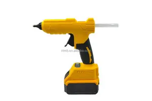 Rechargeable Cordless Hot Melt Glue Gun 100W Fast Heating with Copper Nozzle Plastic Industrial Grade 21V Battery Crafts Repairs