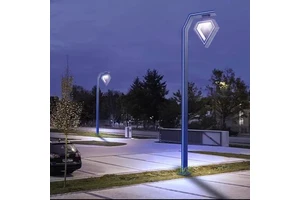 Aluminum Solar Lamp with LED Light Source for Garden and Landscape Lighting