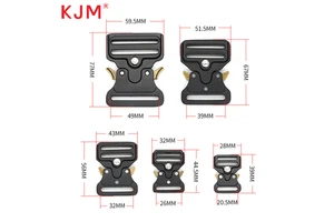 Buckle Manufacturer 25mm 32mm 38mm 50mm Black Zinc Alloy Heavy Duty Quick Release Metal Buckle