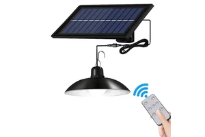 Remote Control Smart Home Outdoor Waterproof LED Pendant Light with Double Heads, Suitable for Indoor Sheds, Barns, Rooms