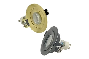 Customizable Round Down LED Lamp Grey-Gold Waterproof Golden LED Downlight GU10 Base IP44 Recessed Ceiling Lamp for Bathroom