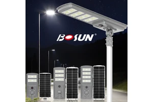 BOSUN High Quality Solar Street Lights Outdoor Intelligent Light Control Sensing Integrated All In One Solar Street Light