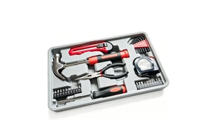 33PCS Hand Tool Kit General Home Repair Tool Set with Hammer Pliers Screwdriver Bits Tape Measure Utility Knife Allen Wrench