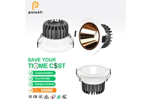 Modern Recessed Deep-cup Anti-glare Spotlight with 80mm 7W Power, Full-spectrum Eye protection and High Color Rendering Index