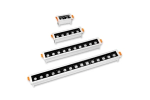 LED Line Downlight Recessed Rectangle Grille Ceiling Lamp 4W 10W 20W 30W AC85~265V LED Spot Light for Home Shop Decor
