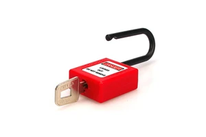Dielectric Nylon Shackle Red Safety Lockout Padlock (Non Conductive)
