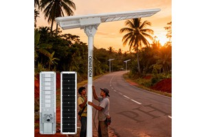 Aluminum 300w 400W 100w 60w Ip65 150w Super Bright Municipal Inbuilt Batteries All in One Outdoor Solar Led Street Light
