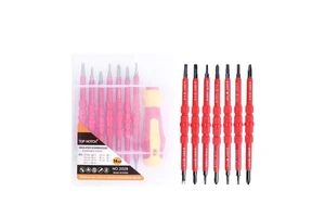 7-in-1 Electrician Dual-Purpose Insulated Zinc-Finished Screwdriver Tool Set Industrial Torx Plastic Multi-Specification