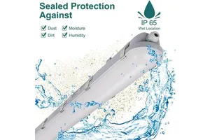 IP65 Waterproof 40W ROHS Certified 3ft LED Tri-Proof Light Multi-Color Temperature Options for Office Industrial Warehouse Use